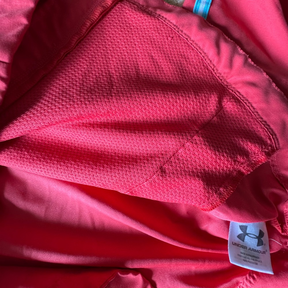 Under Armour Women's Coral Red Track Jacket - Picture 8 of 8